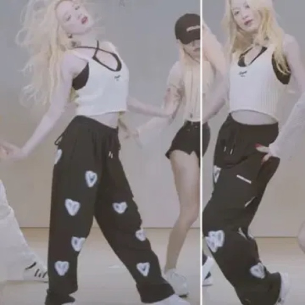 Rockcake Heart Print Sweatpants in M